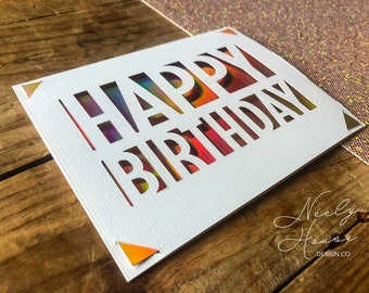 Cricut Joy Simple Birthday Card | Template Card SVG | File Instant Download | Cricut Joy Insert SVG  | Cut Out Card