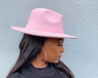Pink Fedora Hat - Etsy