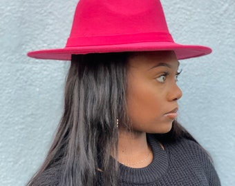 Hot Pink Fedora - Etsy
