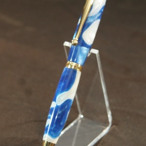 Comfort 24k Pen in Light & Dark Blue Acrylic