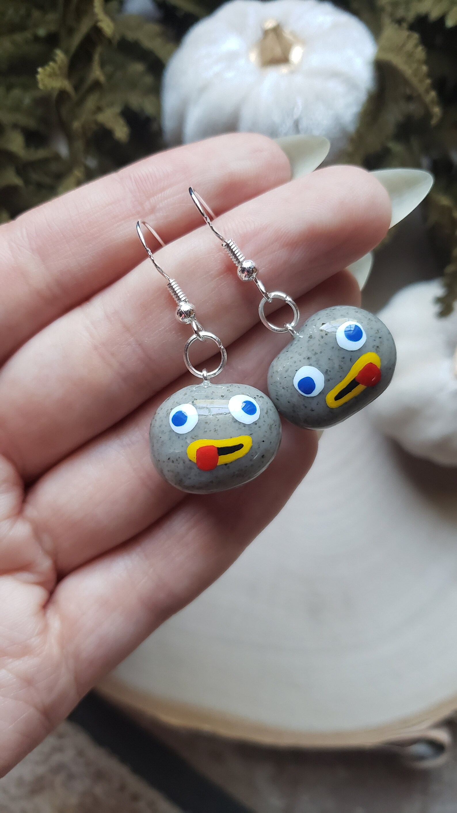 It's A Rock Fact! OTGW Pet Rock Silly Clay Dangle Earrings ...