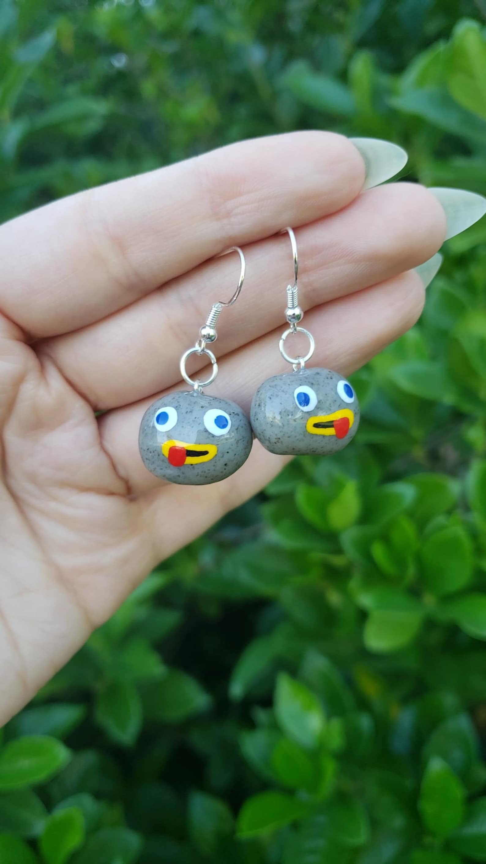 It's A Rock Fact! OTGW Pet Rock Silly Clay Dangle Earrings ...