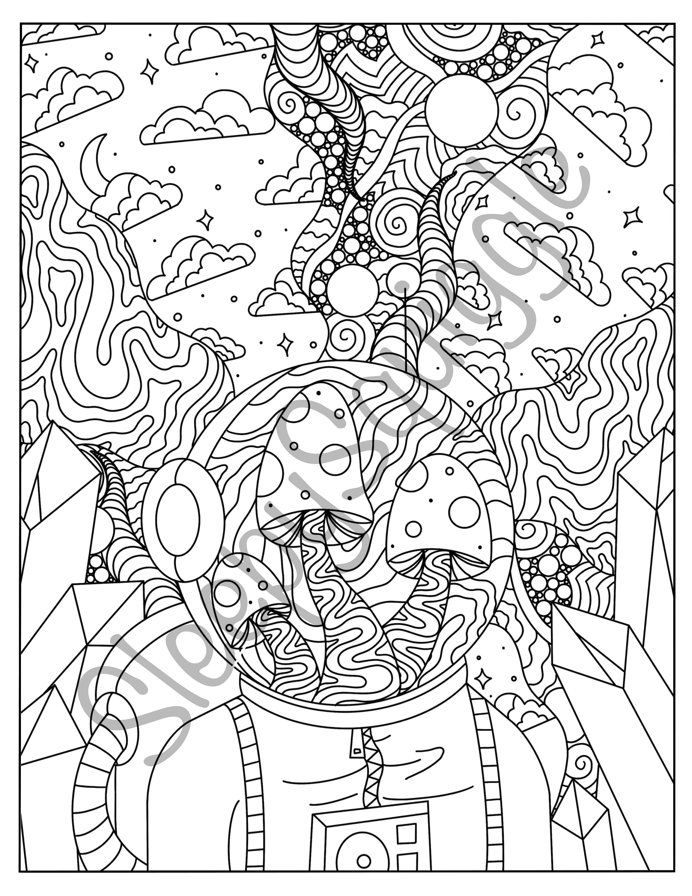 Eyeballs Everywhere: Psychedelic Coloring Book For Adults: Trippy Coloring Pages in a Psychedelic Coloring Book For Women and Consciousness Explorers [Book]