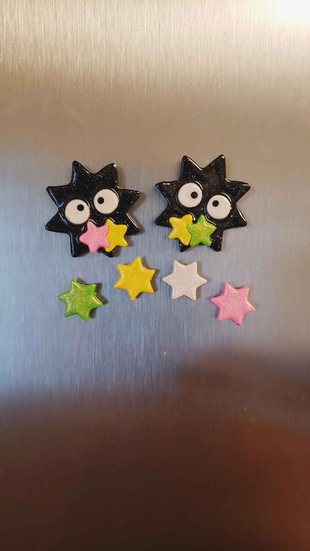 Soot Sprites and Sprinkles Clay Magnet Set | Fridge Magnets - Etsy