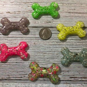 LARGE Confetti Dog Bone Cover Minder/Refrigerator Magnet/Needle Minder
