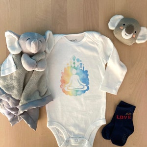 Lotus Pose Yoga Onesie®, Chill Vibes Baby Bodysuit, Positive Mental Health Onesie®