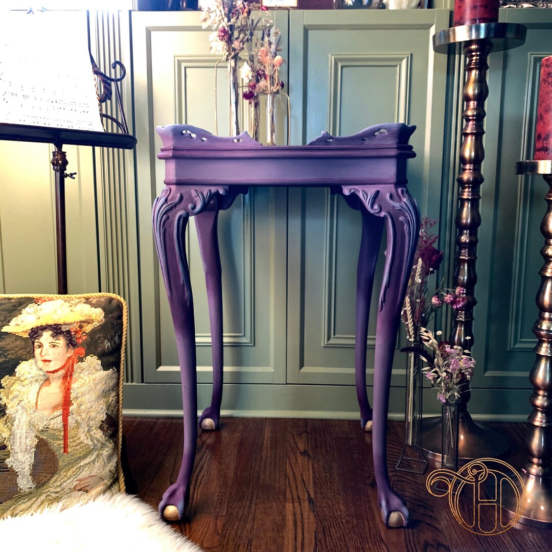SOLD! URSULA: Hand Painted Victorian Side Table - Etsy
