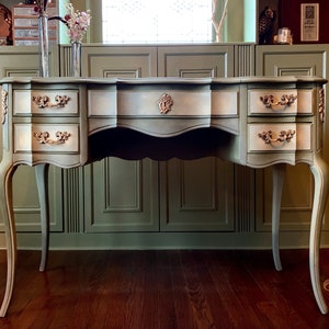 SOLD! JULIETTE: Hand Painted French Provincial Vanity