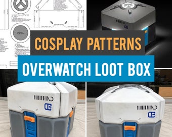 Cosplay Patterns // Overwatch Loot Box Blueprints // EVA Foam Templates // Costume Prop or DIY Gift Item for Fans of Gaming and ESports