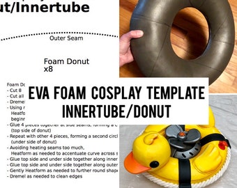Cosplay Patterns // EVA Foam Inner Tube Donut Shape Template // DIY PDF Download // Costume Armor Props // Base Form Foamsmithing Blueprints