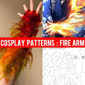 Fire Arm Cosplay Pattern // DIY PDF Downloads // Flame Costume Prop Tutorial // Patterns & Instructions