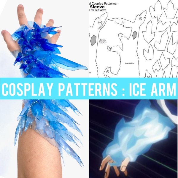 Ice Arm Cosplay Pattern // DIY PDF Downloads // Frozen Costume Prop Tutorial // Patterns & Instructions
