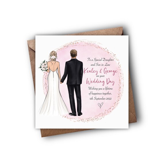 Personalised Wedding Card Bride and Groom Etsy UK