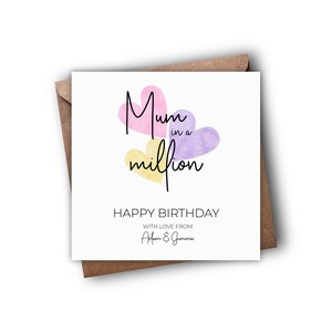 Mum in a Million Heart Card