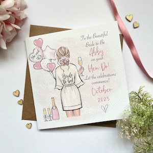 Personalised Hen Do Card - Bride to Be