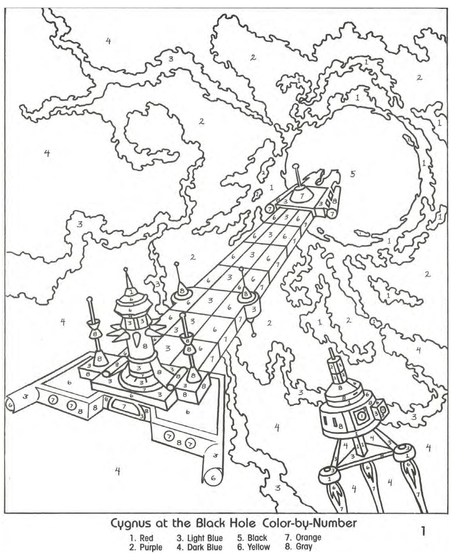 The Black Hole Sticker Activity Coloring Book 1979 PDF | Etsy