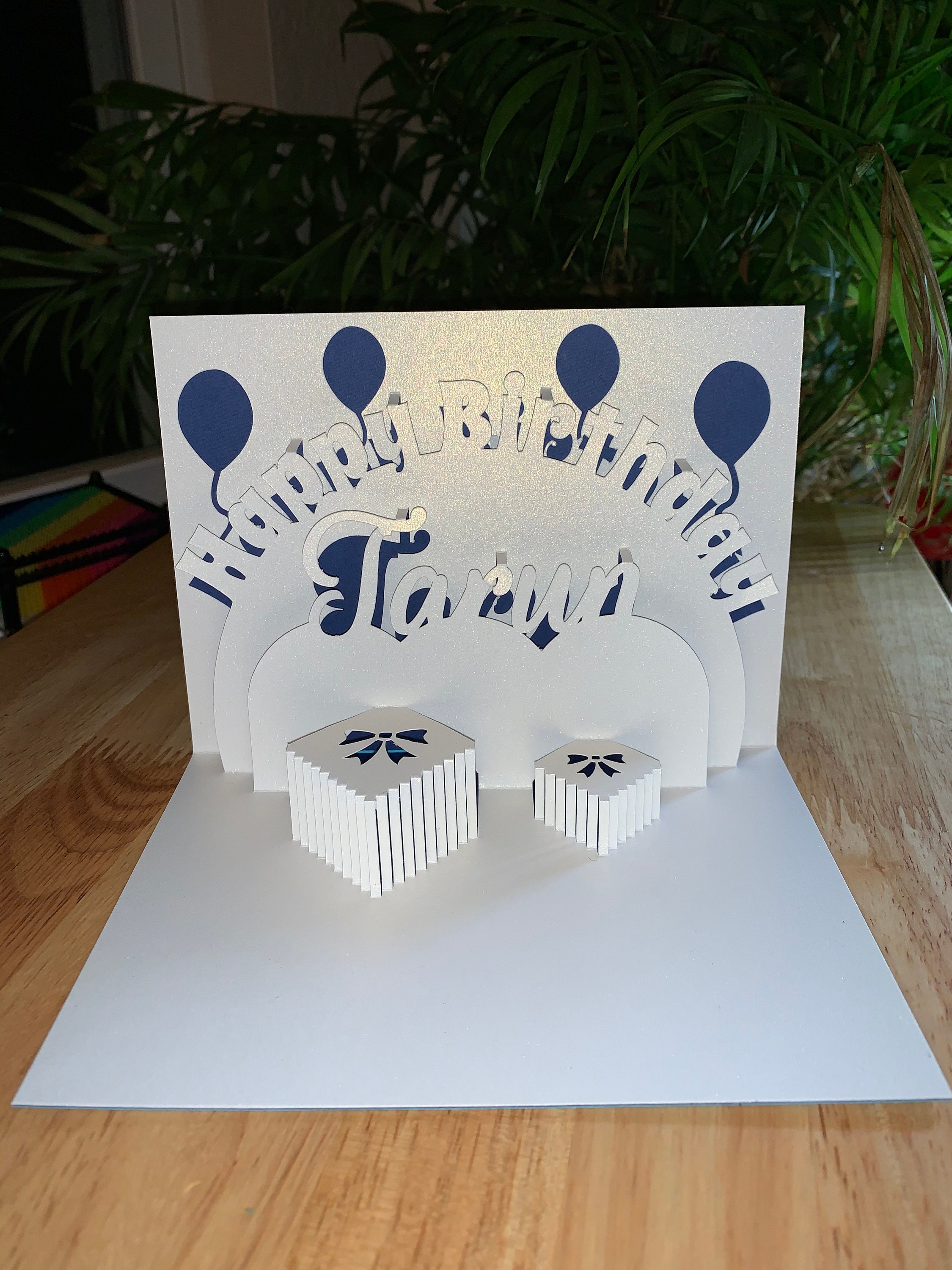 Personalized 3D Pop up Gift Box Card for Birthday With Name and Age ...
