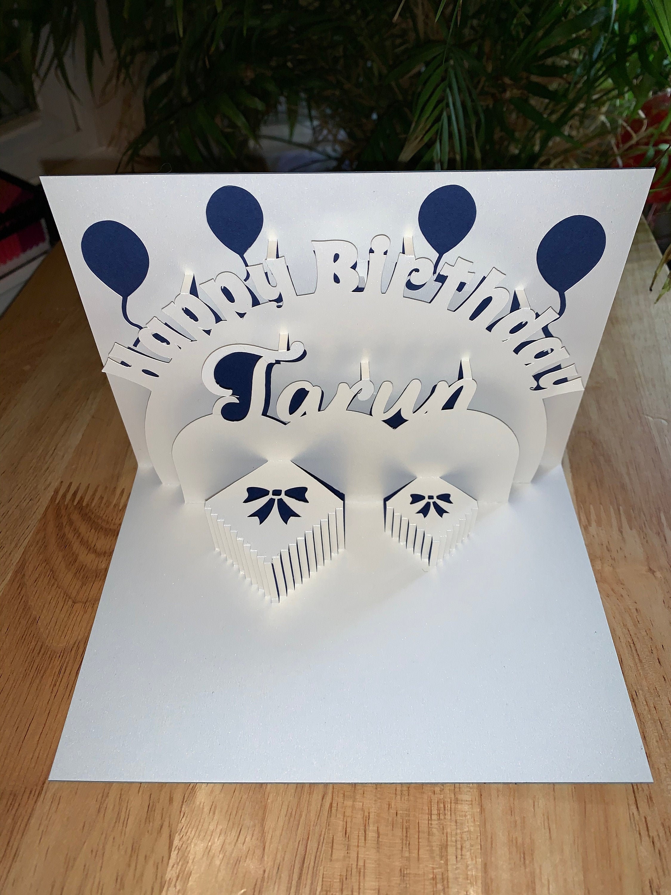 Personalized 3D Pop up Gift Box Card for Birthday Make - Etsy