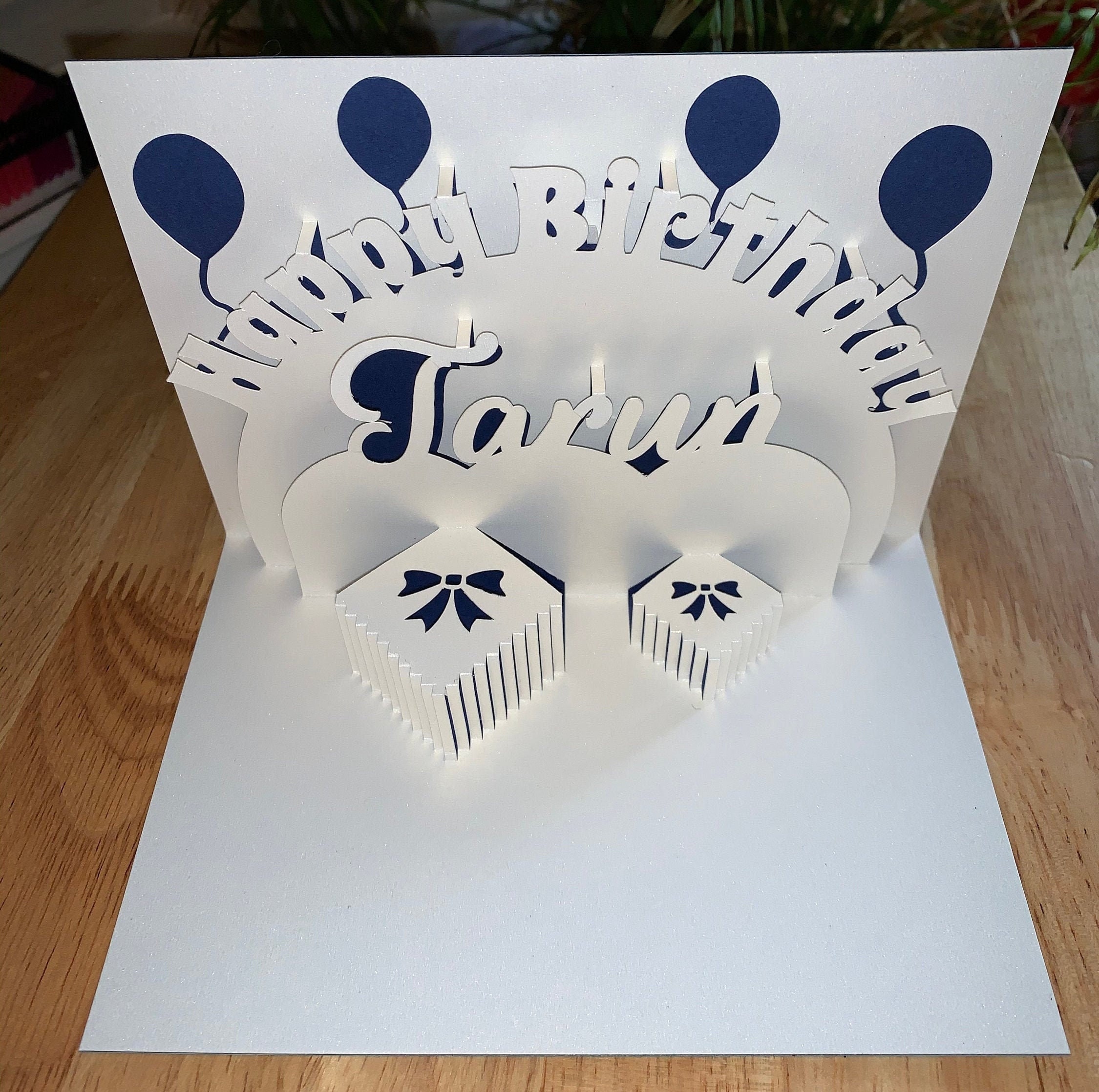 Personalized 3D Pop up Gift Box Card for Birthday With Name and Age ...