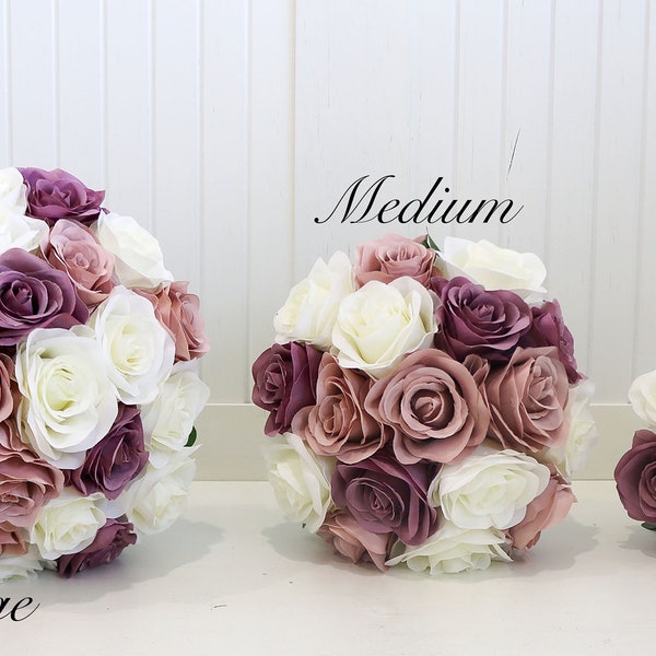 Artificial Wedding Flowers Mauve, Dusty Rose Wedding Bouquets, Silk Wedding Flowers, Bridal Bouquet silk, Wedding Flower Package, Customized