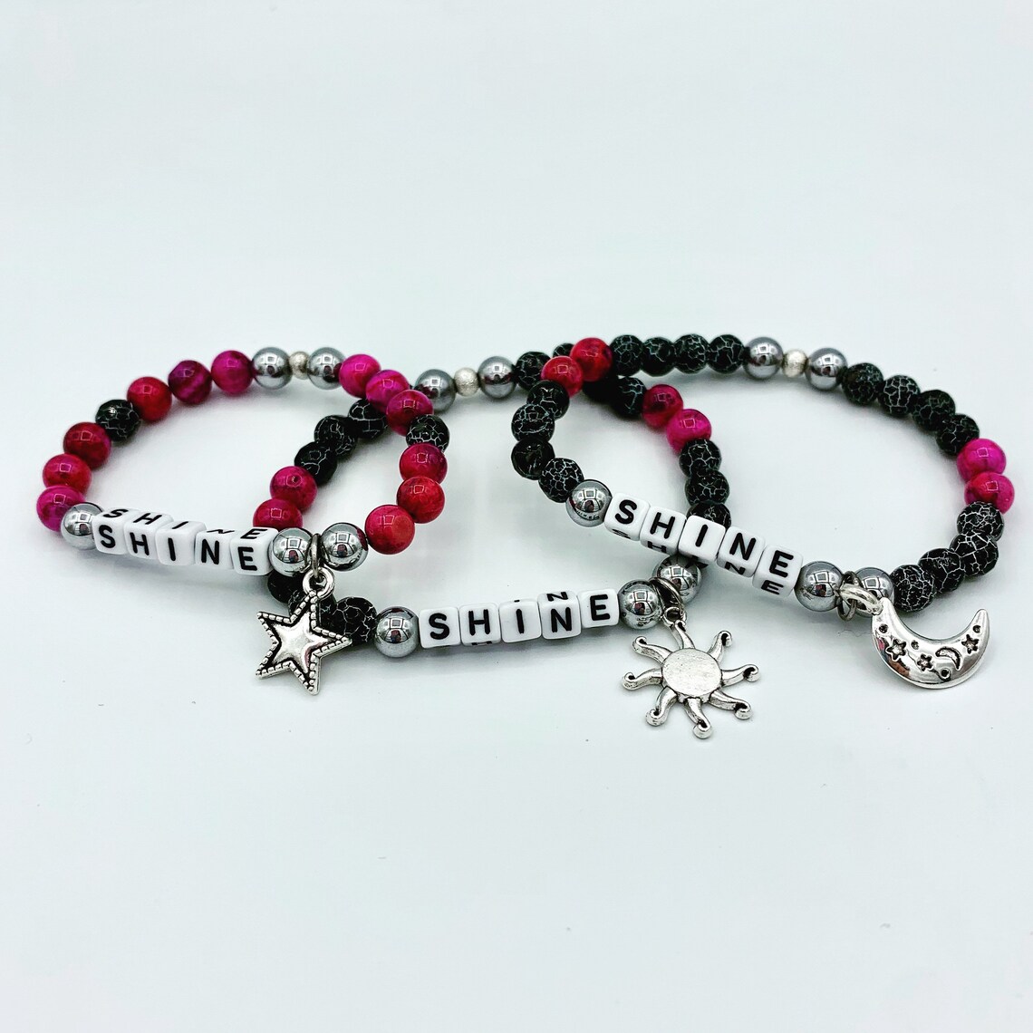 Charm and Inspiration Word Bracelets Etsy