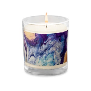 Glass jar soy wax candle