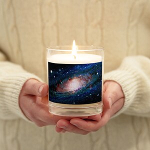 Glass jar soy wax candle