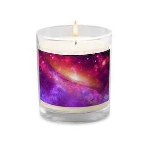 Glass jar soy wax candle