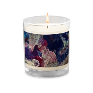 Glass jar soy wax candle