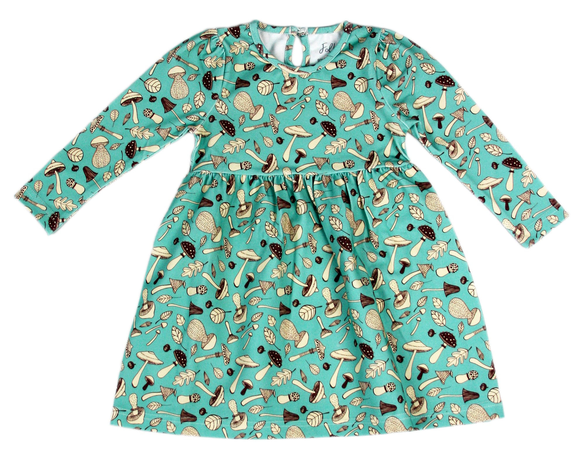 Mushroom Blue Dress Baby Dress Toddler Dress Longsleeve Etsy UK