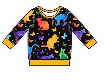 Custom baby long sleeve t-shirt; spring print; kids tshirt; colourful prints; animal prints;