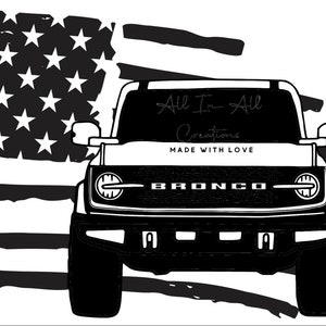 American Flag Bronco Png digital file
