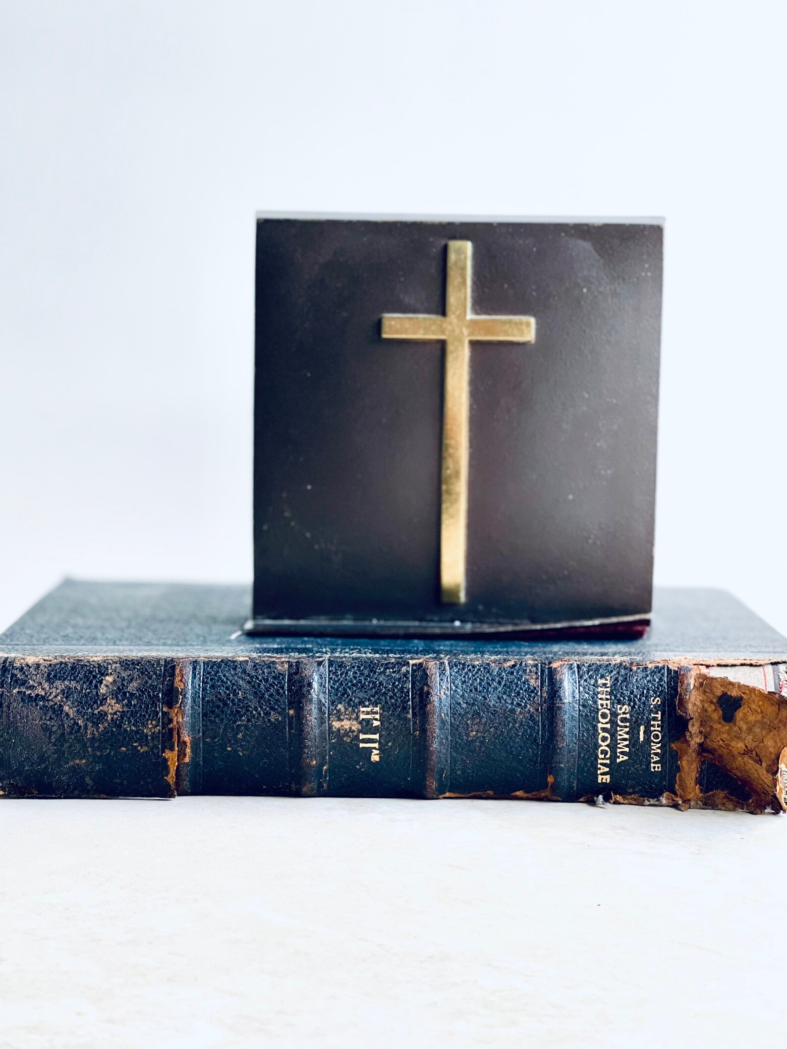 Vintage Relic Bookend Vintage Religious Cross Bookend Etsy