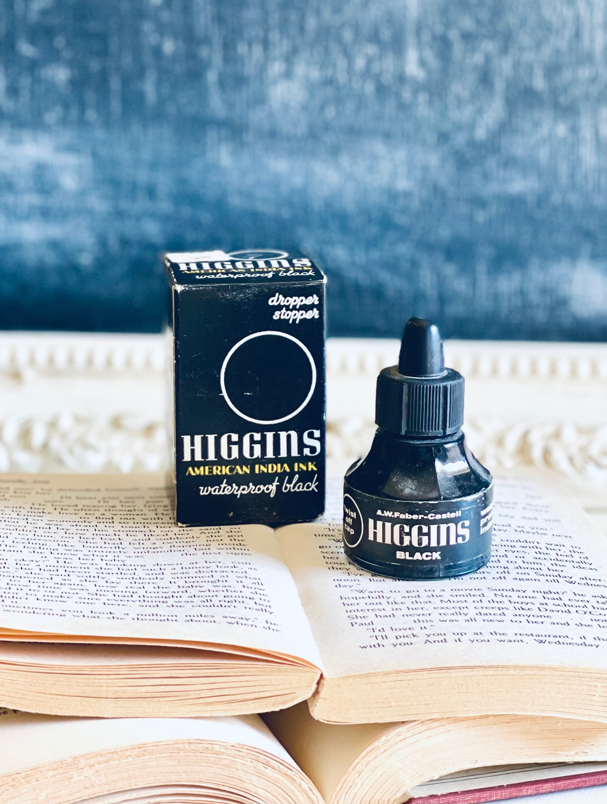 Vintage Higgins Black Ink Bottle, NIP Black India Ink, Dropper Waterproof Black  Ink, 3/4 Oz Vintage Ink Bottle, A.W. Faber-castell Higgins 