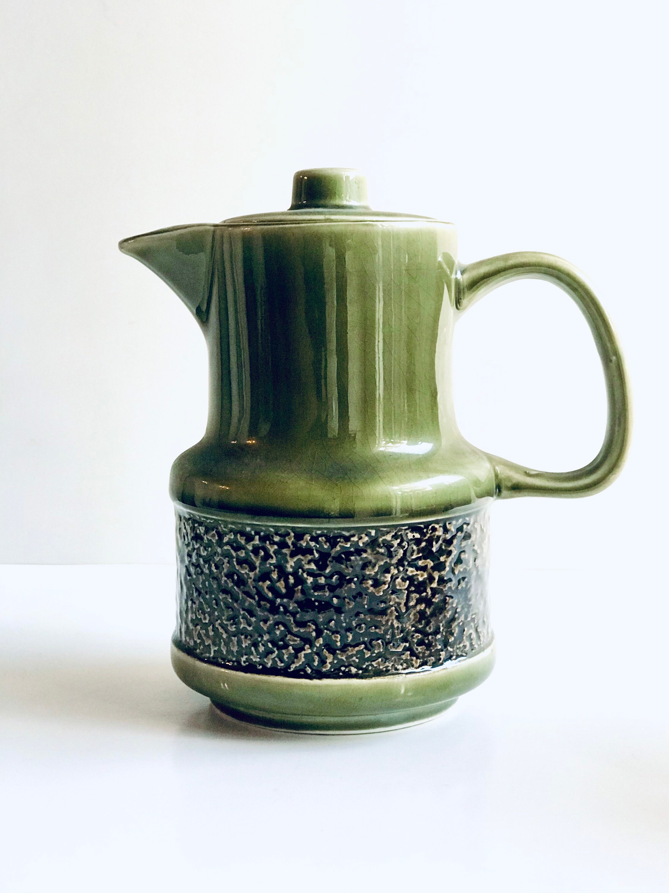Mid Century Tea Pot MCM Ceramic Avocado Green Coffee Pot Mid Etsy