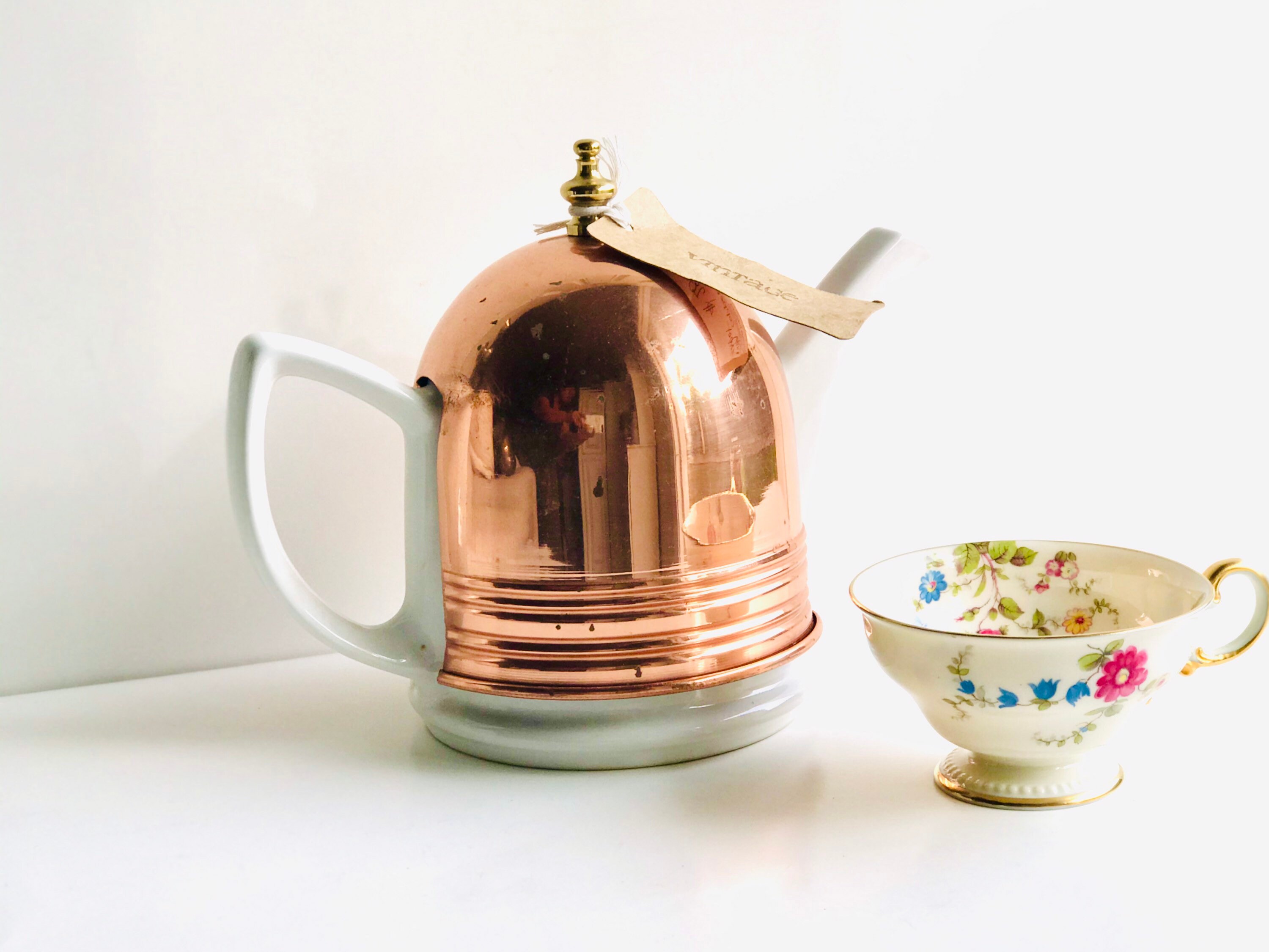 Vintage Copper Tea Cozy Vintage Ceramic Copper Tea Pot Etsy