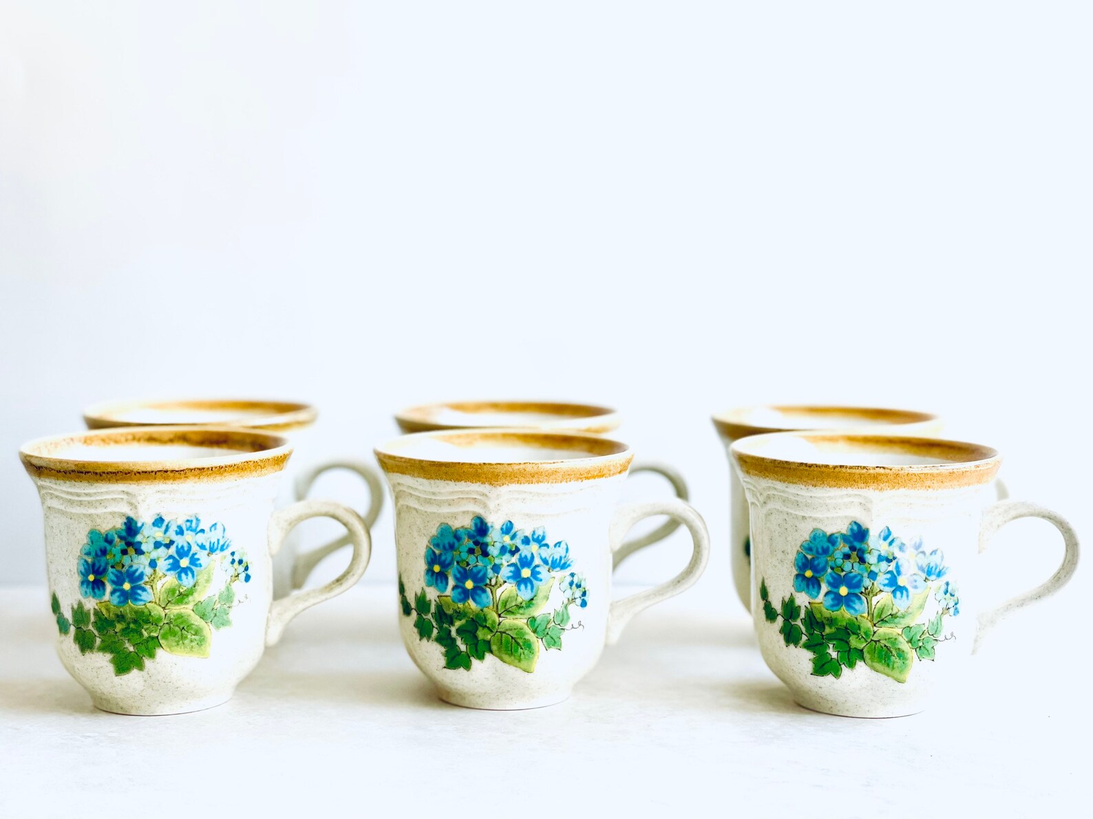 Vintage Mikasa Mugs Mikasa Garden Club Bells of Blue Coffee Etsy