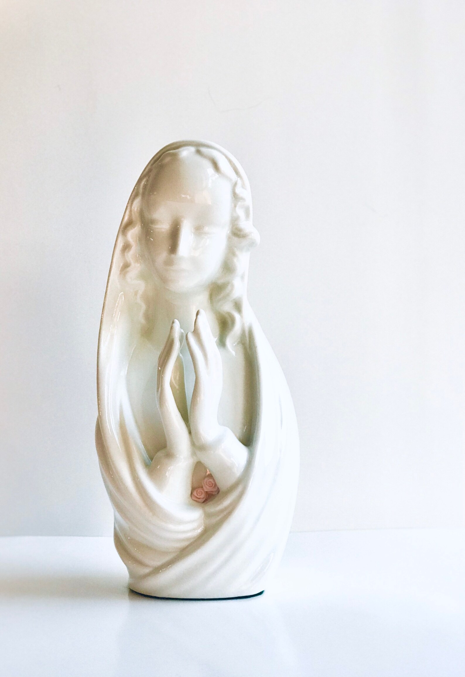 Vintage Religious Statue Vintage Virgin Mary Praying Ceramic Etsy