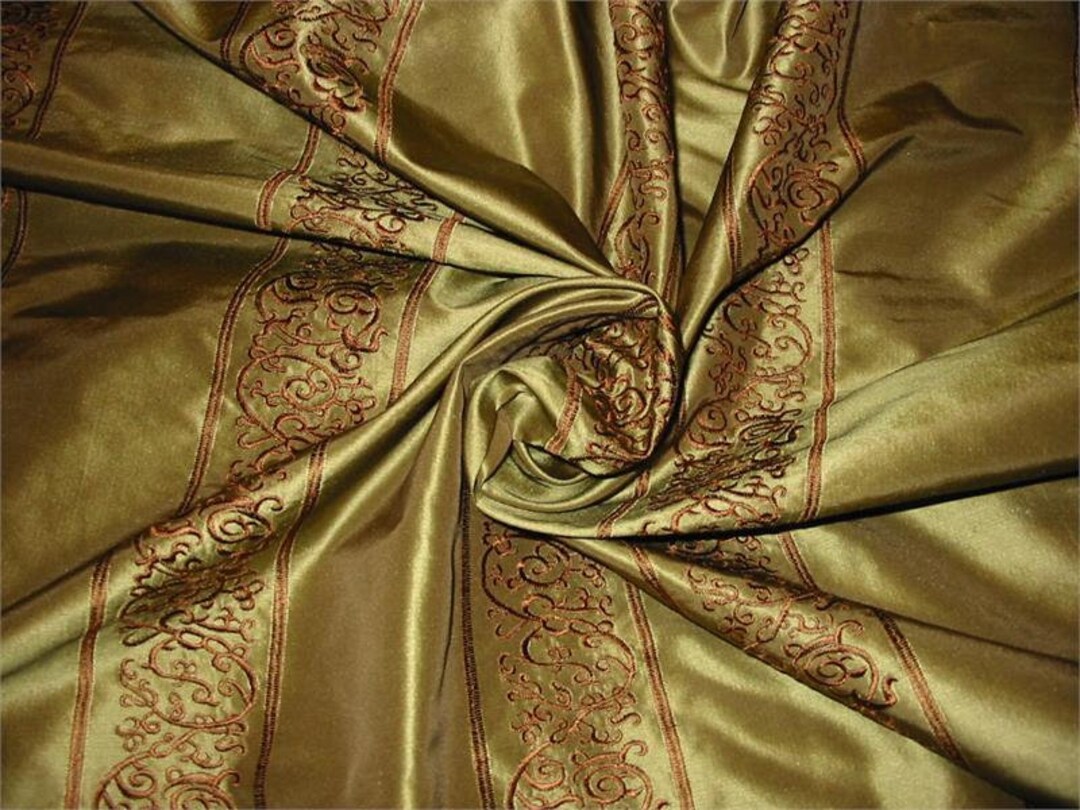 Shadow Lime Taffeta Silk Fabric main image 0