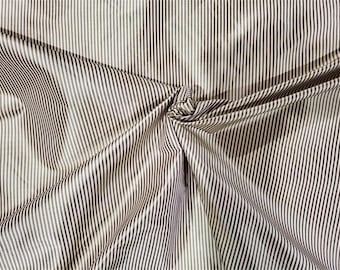 Designer Striped Silk Taffeta - Carnival Collection - Yellow & Grey - 54" wide