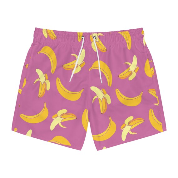 Banana print swim trunks on sale