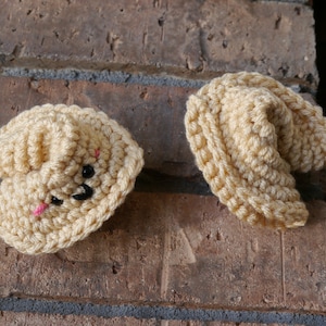 Crocheted Fortune Cookie: Kawaii Plush with Custom Fortune
