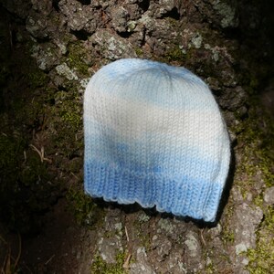 Hand Knit Pink or Blue Baby Hat