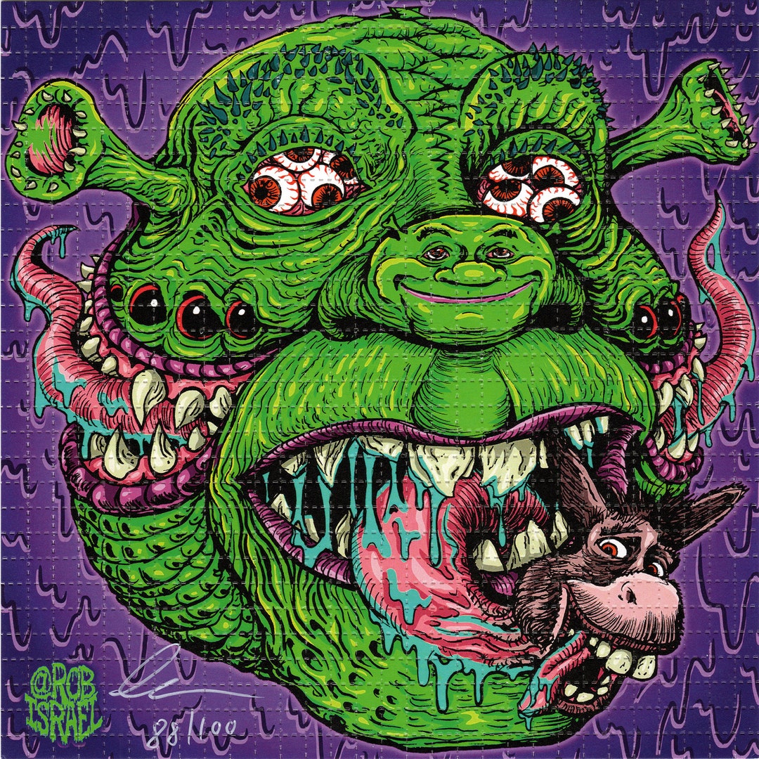 Shrek by Rob Israel Signed Limited LSD Blotter Art Psychedelic Acid ...