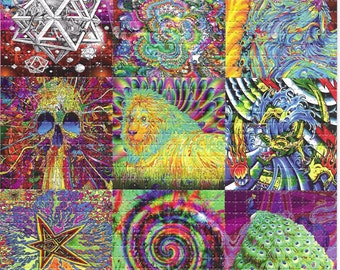 動物フラクタル 3x3 LSD ブロッター アート サイケデリック アシッド
