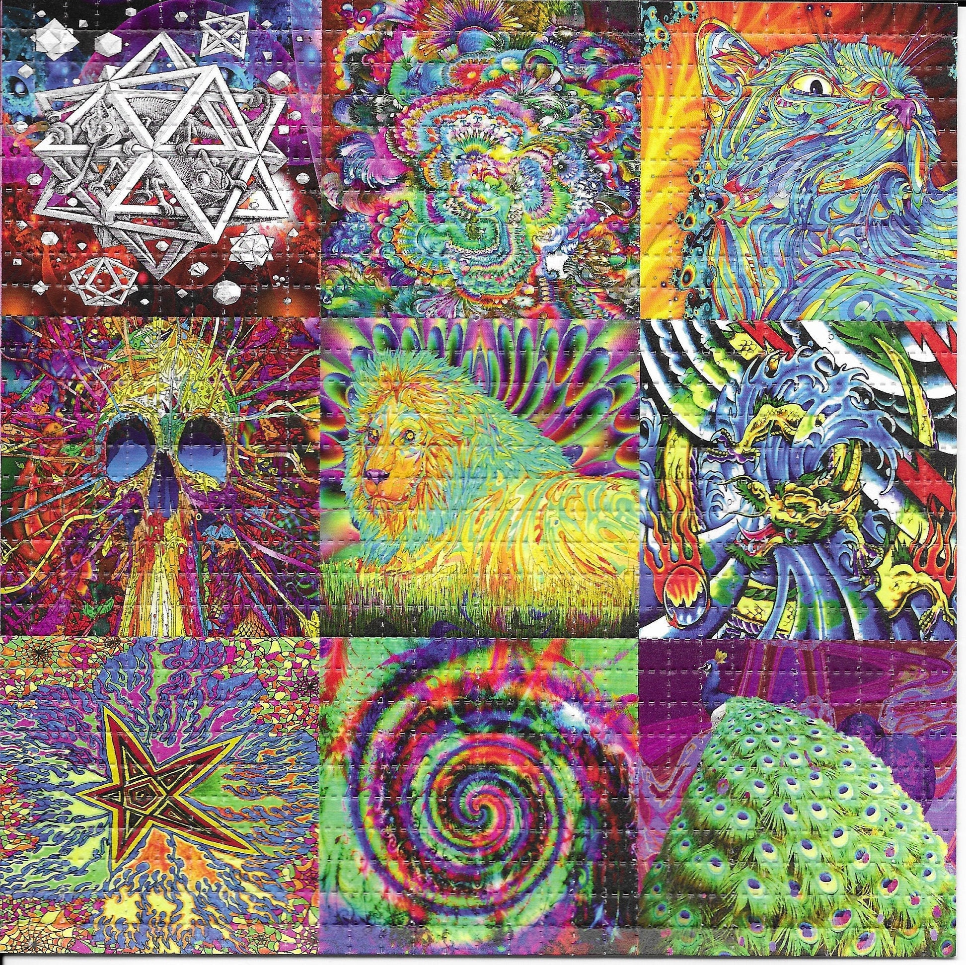 ブロッターアート サイケデリック図版 限定印刷作品2 米作家独占入手 限定1枚 Amazon｜Albert Hofmann タブオンタンデザイン ブロッターアート