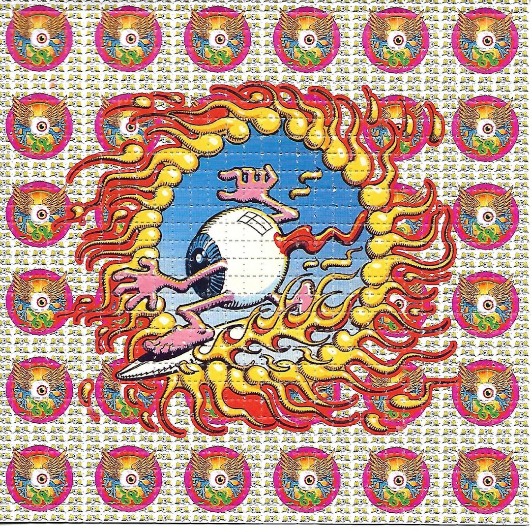 フライングアイボール LSD ブロッターアート サイケデリック酸フリー