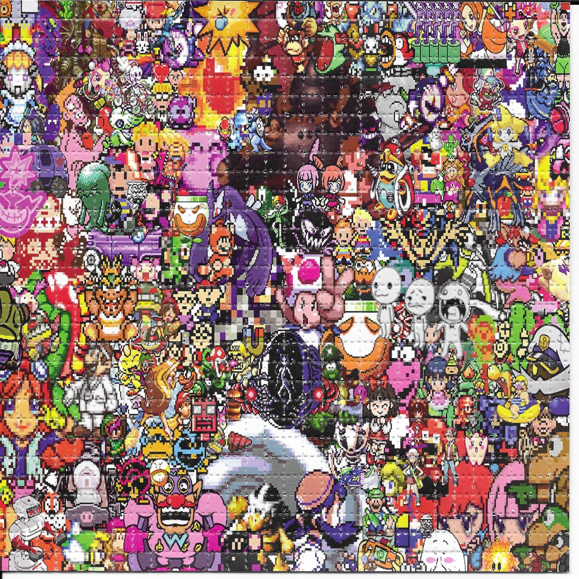 ブロッターアート 光速のアトム 8 ビット ヒーローズ ビデオ ゲーム LSD ブロッター アート
