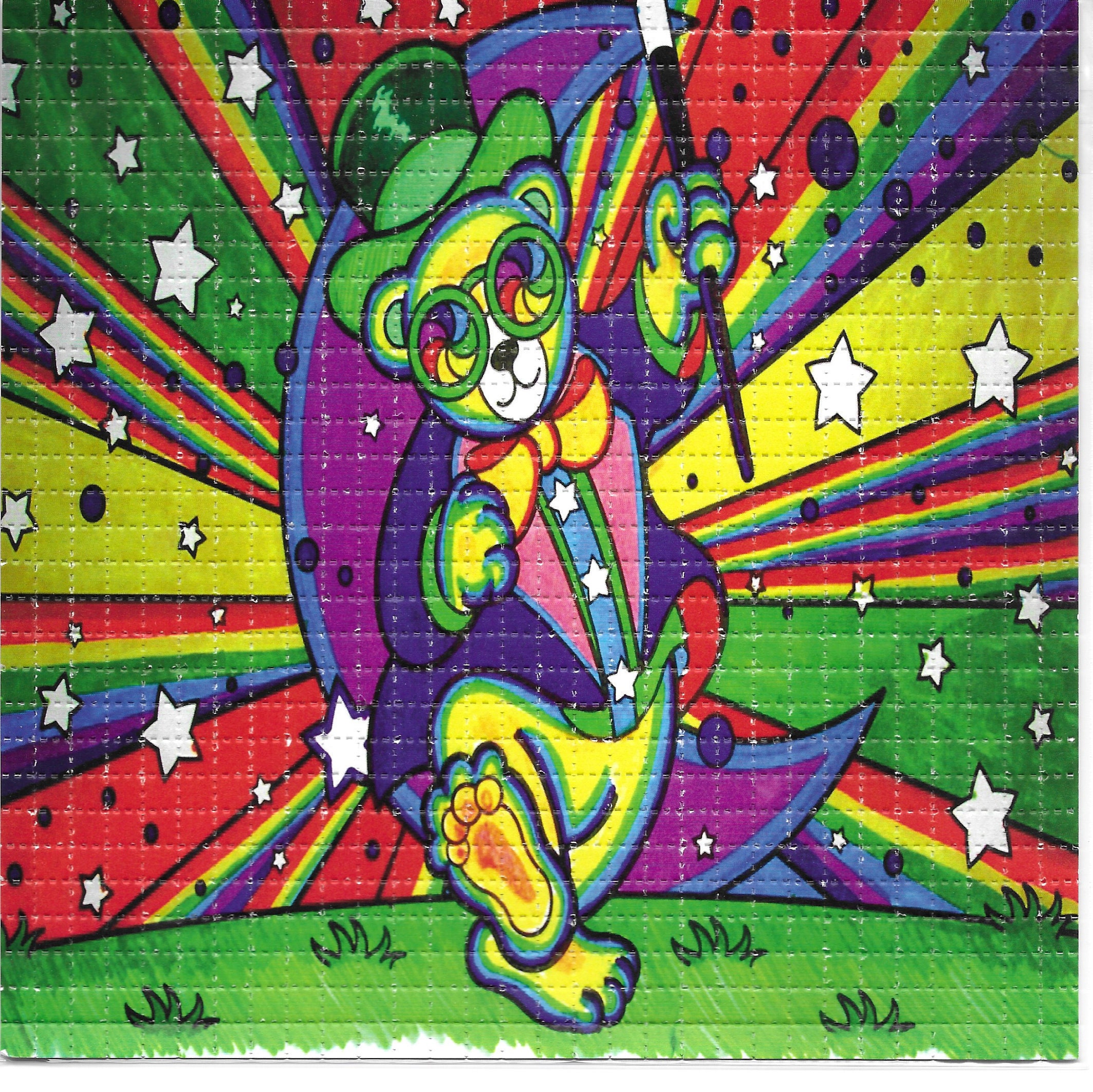 絵、アート レインボーベア LSD ブロッターアート サイケデリック酸フリー