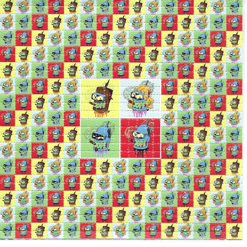 Dope Bender LSD Blotter Art Psychedelic Acid Free Paper Etsy